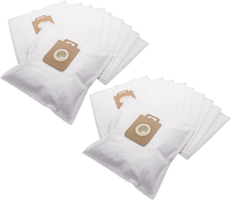 20x Staubsaugerbeutel kompatibel mit Philips Easy Life fc 8130, 8134 Staubsauger - Mikrovlies, 32cm x 19cm Weiß - Vhbw
