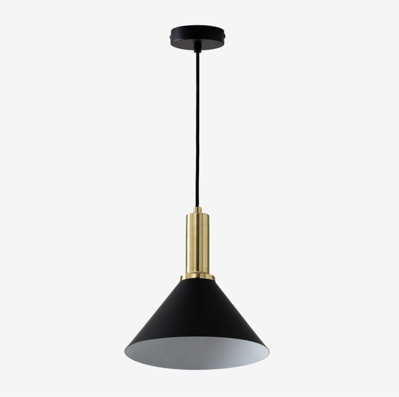 Thumbnail - Deckenlampe aus Eisen (Ø25 cm) Berien Schwarz - Sklum