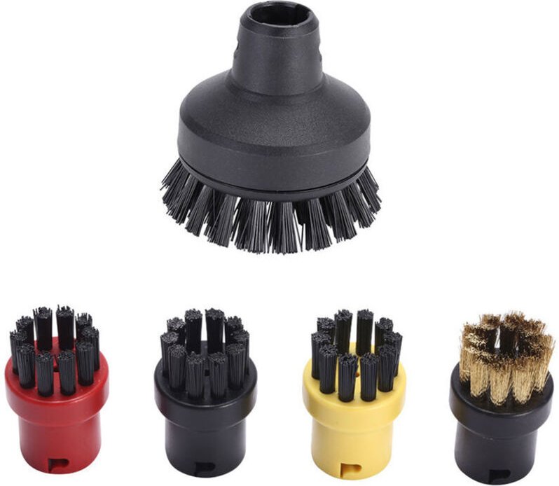 5 Stück runde Dampfreinigerbürsten, Dampfreiniger-Reinigungsdüsen-Zubehör, Ersatz-Set für Karcher SC1, SC2, SC3, SC4, SC...