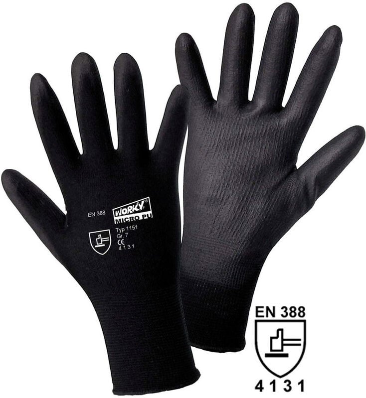 Thumbnail - Leipold Doehle micro black Nylon-PU 1151-XXL Nylon Arbeitshandschuh Größe (Handschuhe): 11, xxl en 3
