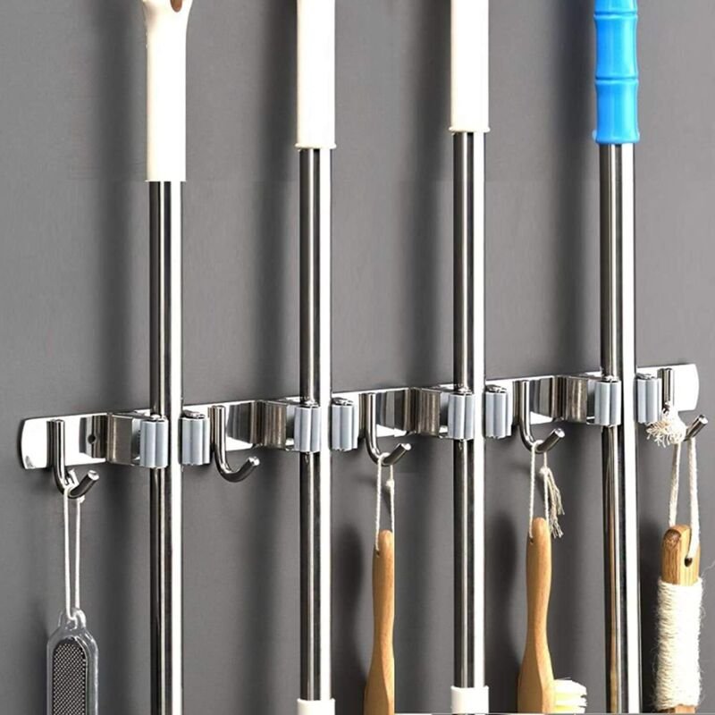 Shining House - Seltene Perle, praktische wandmontierte Mopp-Aufbewahrungsbox, Borstenbürste, Wäscheständer, Aufbewahrun...