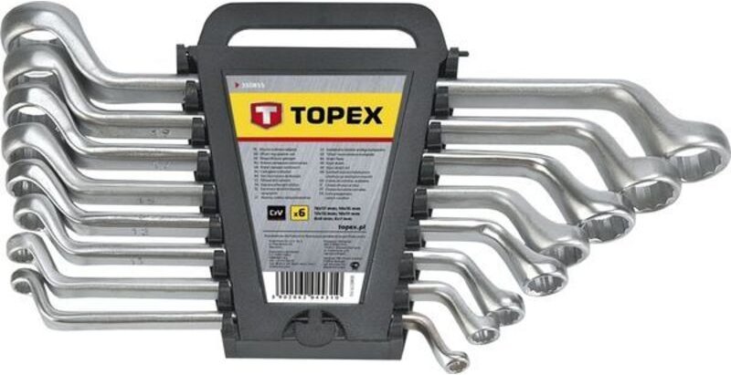 Topex gekröpfte Ringschlüssel 6-22 mm – 8er-Set für Mechaniker und Heimwerker