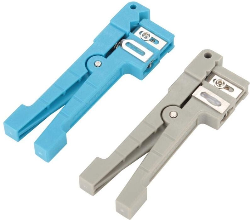 Aougo - Abisolierwerkzeug, 45-163 45-162 Glasfaserschlauch-Abisolierer Koaxialkabel-Abisolierwerkzeug (45-162+45-163-Gra...