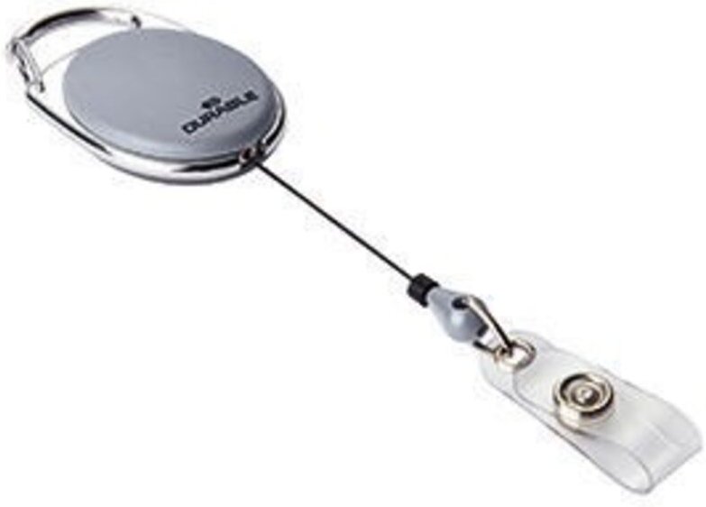 Jojo für Ausweishalter STYLE 0,8m Metall/Kunststoff grau 10 St./Pack.