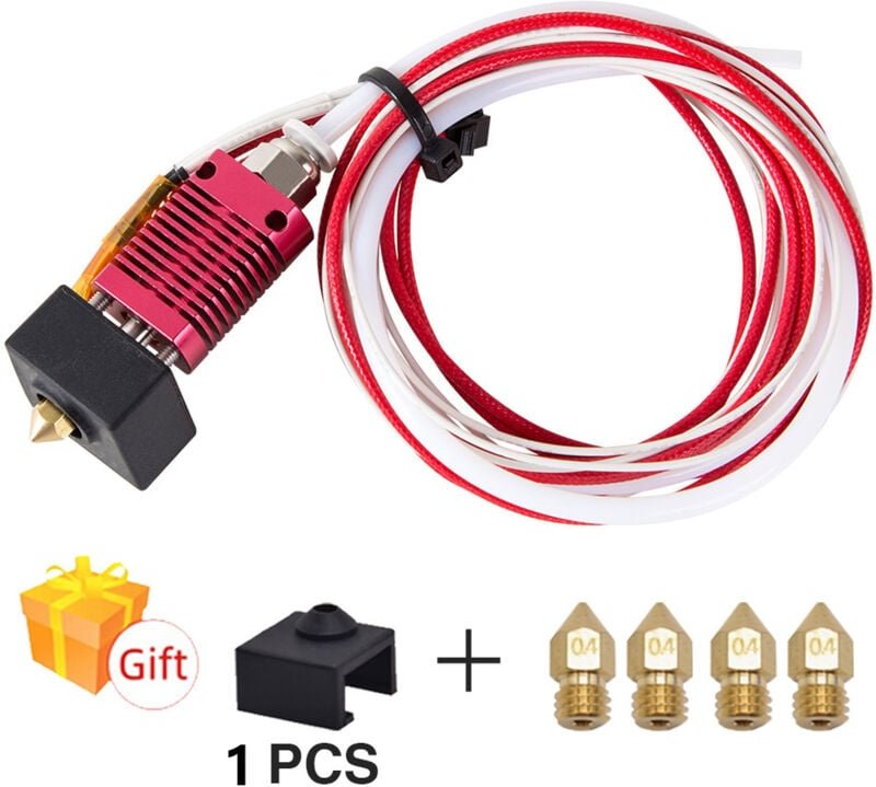 3D-Drucker-Extruder-Hot-End-Kit mit 0,4-mm-Düse × 4 24 v 40 w für MK8 Ender 3 3D-Drucker