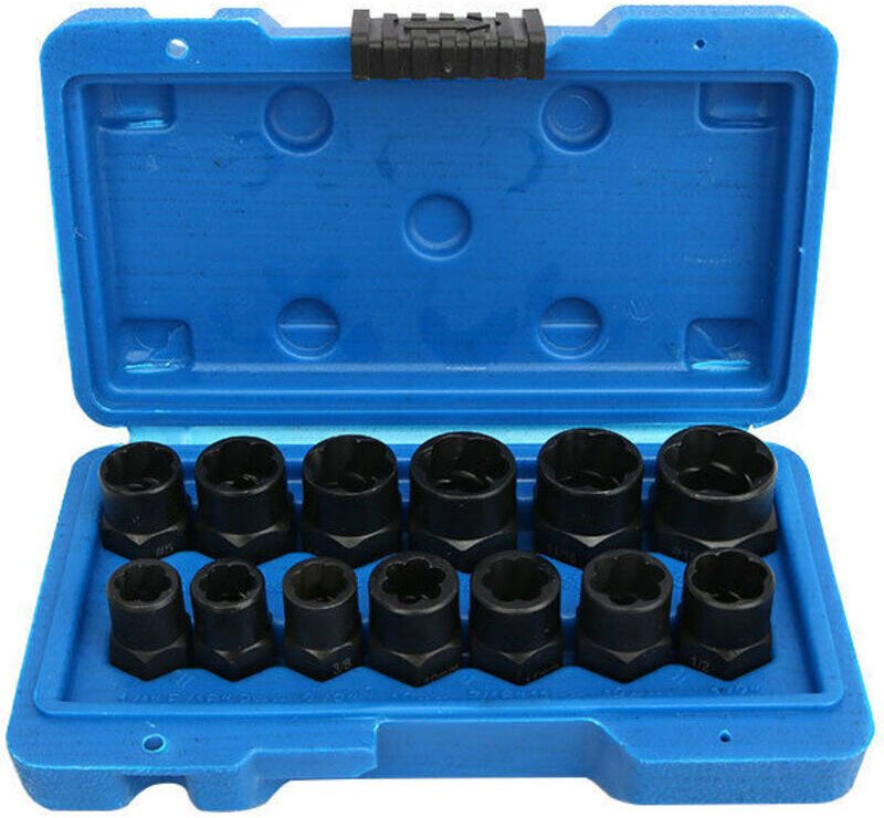 13-teiliger Steckschlüsselsatz zum Ausdrehen von Muttern Steckschlüsselsatz zum Ausdrehen von Rundbolzen Ausdreher für S...