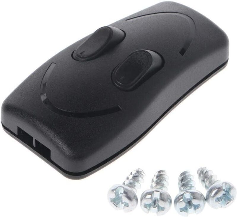 Wasserdichter Magnetschalter, ce Dual Control Lampe Stehlampe Tisch Zwei-Wege-Schwarz-Drucktastenschalter, 6,7 x 3,3 cm/...