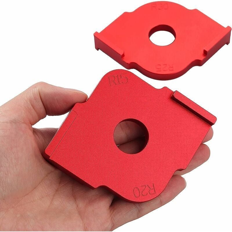 Calibres d'Angle, Lot de 2 Gabarits de Défonceuse d'Angle Modèles de Routeur de Gabarit pour Outil de travail du bois