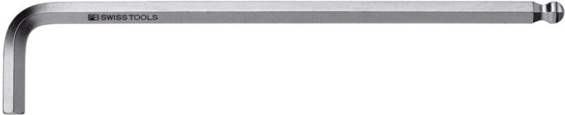 Pb Swiss Tools - 6-kant-Winkelschraubendreher, lang verchromt 3/16 Zoll