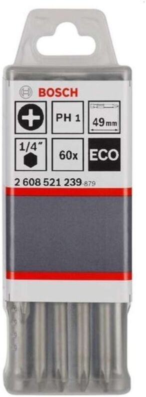 Zubehör - PH2-Bit-Set, Länge 49 mm, 60 Stück 2608521240 - Bosch