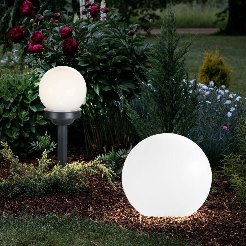 Solarleuchte Kugel Garten Kugelleuchte Solar led Gartendeko Solarkugel für Außen, mit Erdspieß, Leuchtdauer ca. 6-8 Stun...