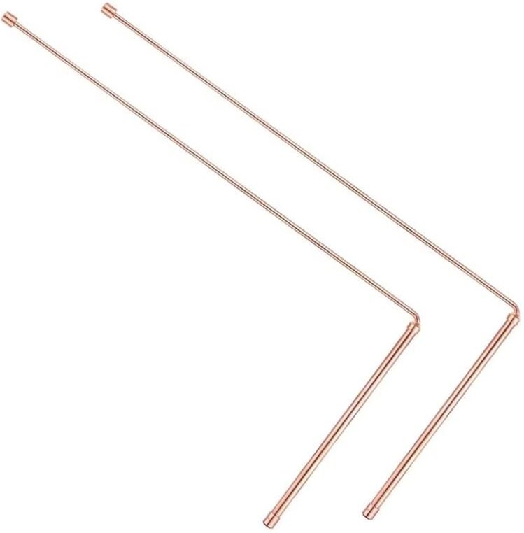 2 stücke 99,9% Kupfer Sonde Stange Metall Detektor Wünschelruten für Wasser Schatz Gold Verloren Gegenstände Finden Werk...