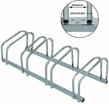 Fahrradständer, Mehrfachständer Für Boden- und Wandmontage, ca. 100 x 32 x 26 cm, Für 3 Fahrräder YARDIN