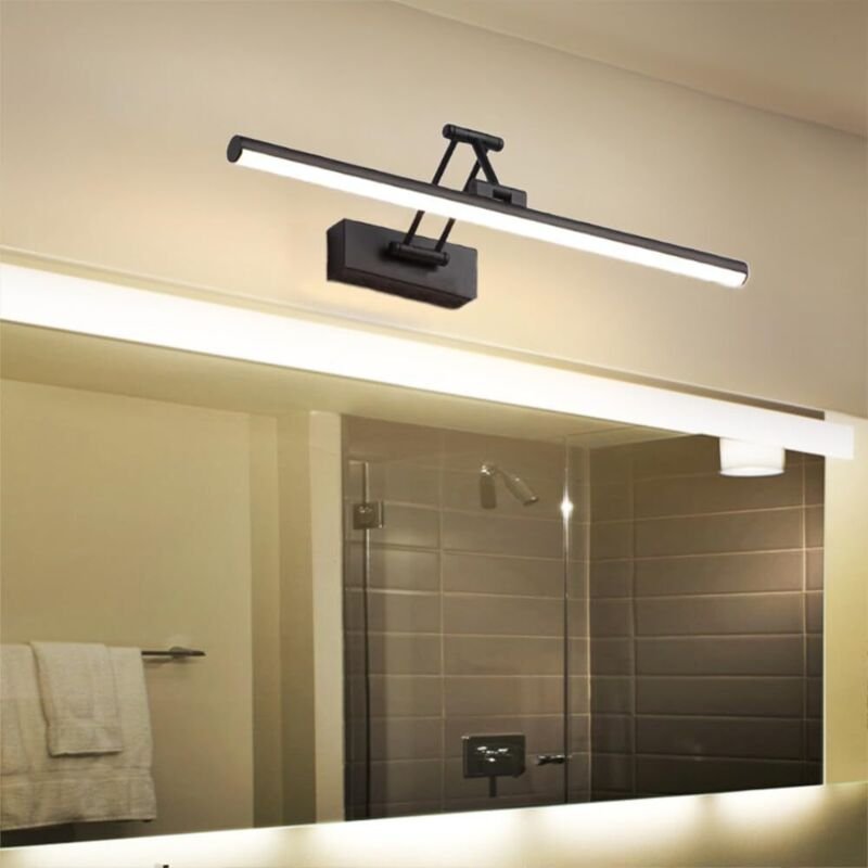 Dimmbare Wandleuchte, 50 cm, 10 W, LED-Badezimmerspiegelleuchte, Innenbeleuchtung, 3000 K/4500 K/6000 K, Displaylicht (S...