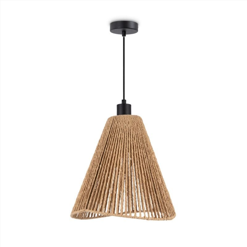 Led Pendelleuchte Esszimmer Pendellampe Wohnzimmer Küche Papier Boho Style E27 Schwarz, Typ 3 - Paco Home