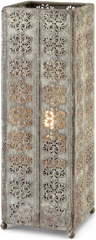 Agra Quadratische Tischlampe 1 Hellgrau - Markslojd