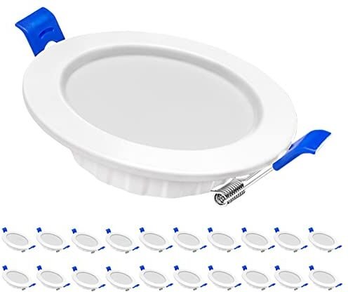 LED Einbaustrahler 230V Ultra Flach Einbauleuchte 20er Set 5W Badleuchte Einbauspot Aluminium Mini Deckenspot - 20x5W, K...