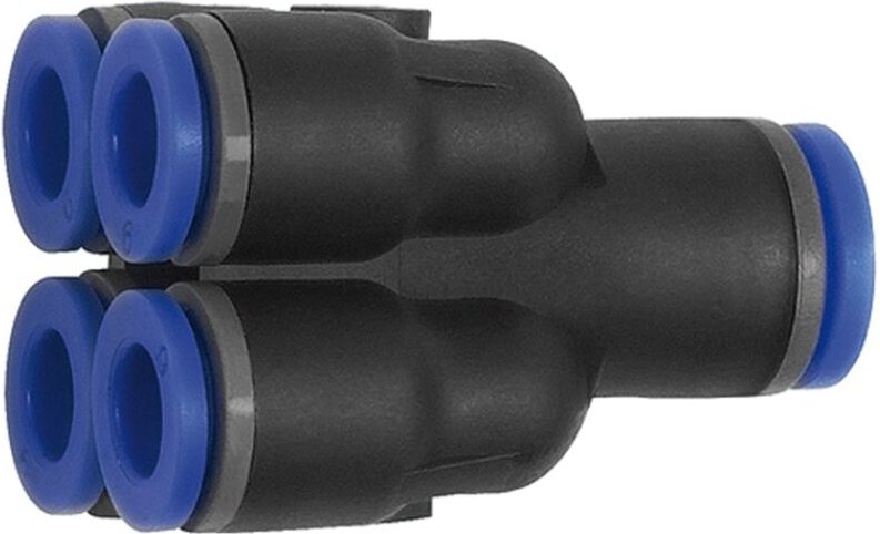 Mehrfachverteiler, Steckanschluss »Blaue Serie«, Schlauch-Ø 8/4x6 - Riegler
