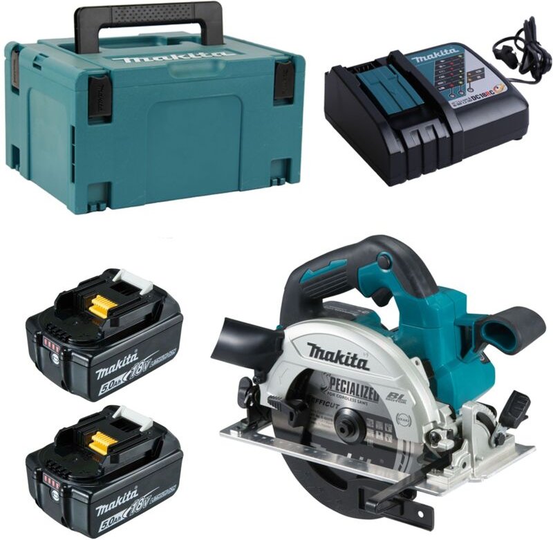 Makita - Kreissäge 18V lxt Ø165 mm (2x5,0 Ah) in makpac DHS660RTJ