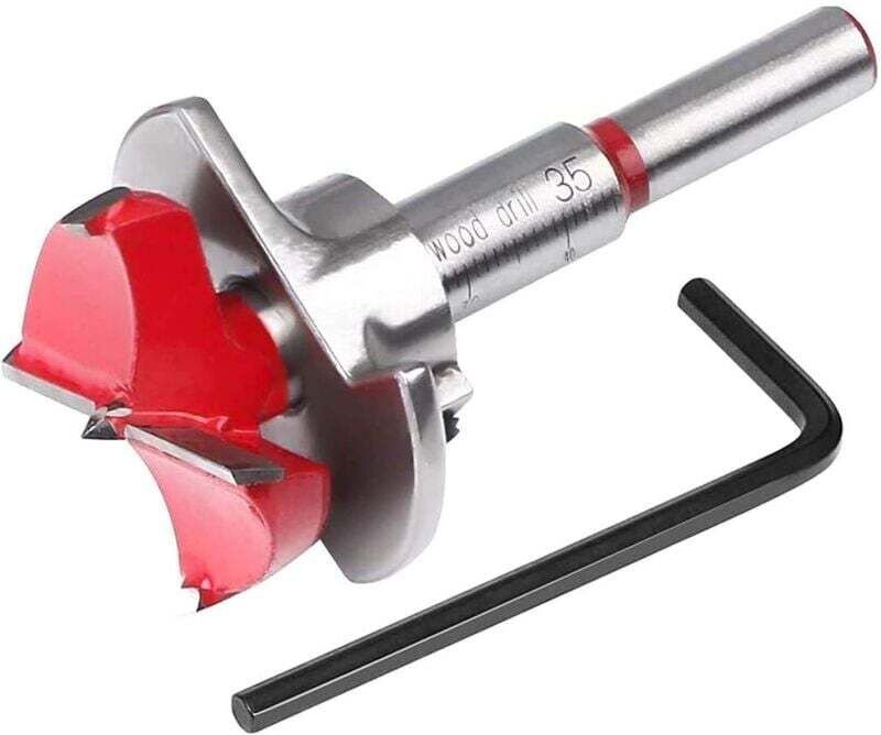 Formfräser, Forstnerbohrer, Fräser, 35 mm verstellbare Positionierbohrer, Hartmetall-Lochsäge mit Tiefenanschlag (Tiefen...