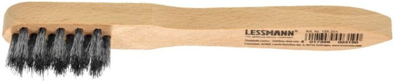 Lessmann ® - Zündkerzenbürste Länge 150 mm 0,15 mm VA-Stahldraht gewellt 3-reihig