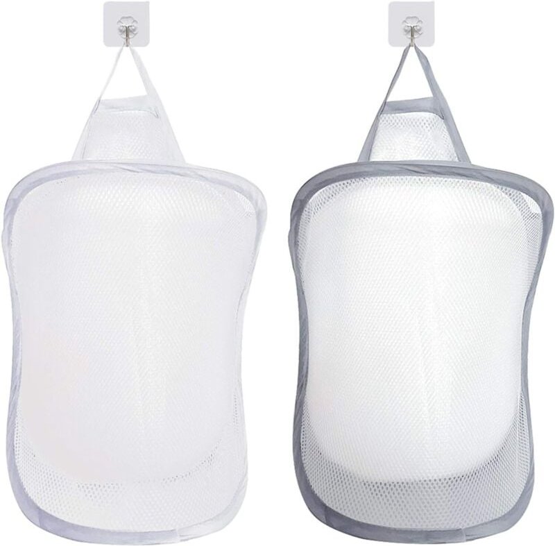 Laundry Basket, Pop Up Laundry Storage Basket Collapsible Wash Bag Hanging Toy Storage Bag With Handle 2 pcs