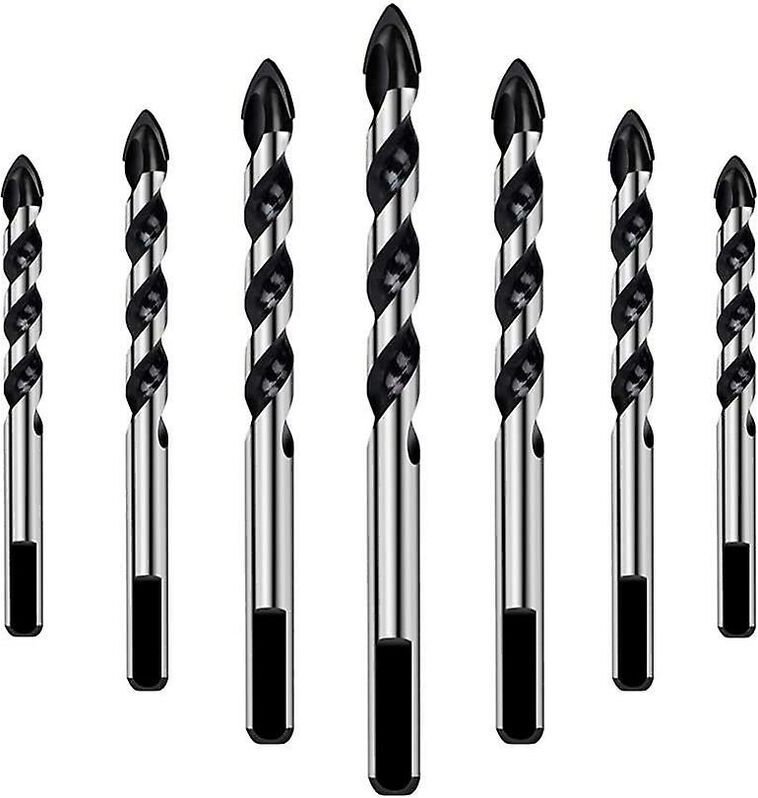 7-teiliges Bohrerset für Fliesen, Glas, Beton, Stein, Ziegel, Keramik und Spiegel (3 mm 4 mm 5 mm 6 mm 8 mm 10 mm 12 mm)