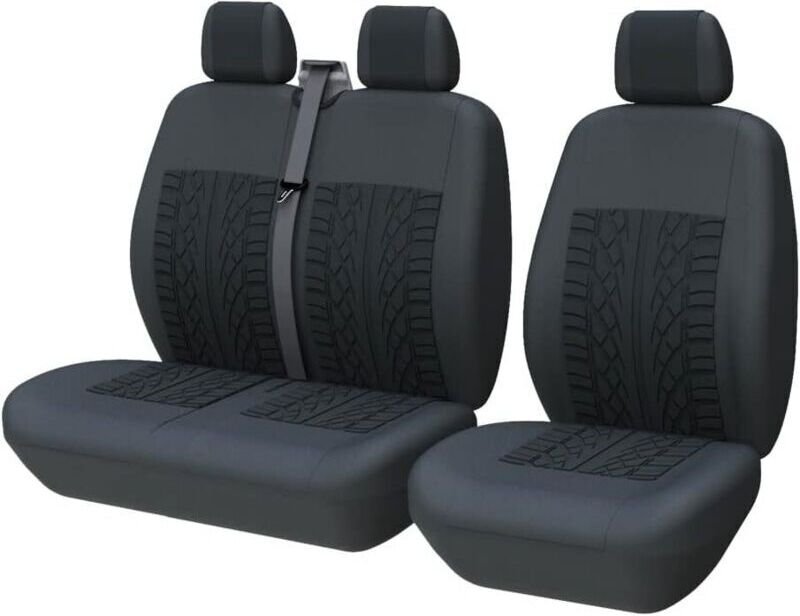 Universelle Sitzbezüge, Sitzbezüge für LKW, Transporter und Bus für Fahrer und Beifahrer (2+1), Einzel- und Doppelsitzbe...