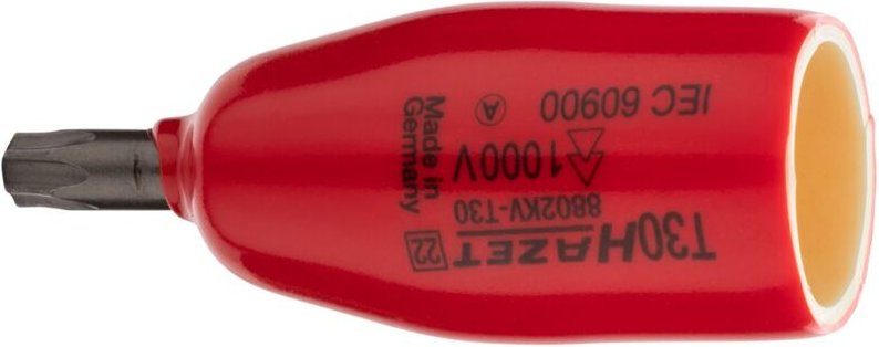 Schraubendreher-Steckschlüsseleinsatz, Vierkant hohl 10 mm (3/8), Innen torx Profil, T30, kurz - Hazet