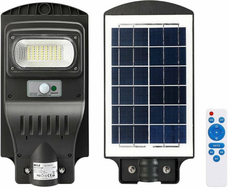 Trade Shop - Straßenlaterne LED-Licht 30W Solar Außenlicht Bewegungsmelder Fernbedienung -