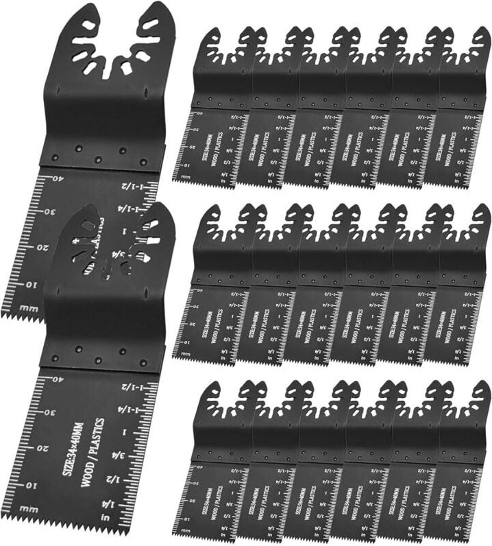 Thumbnail - Set mit 20 universellen oszillierenden Sägeblättern, Multitool-Sägeblättern, Schnellwechsel-Zubehör, kompatibel zum Holz...