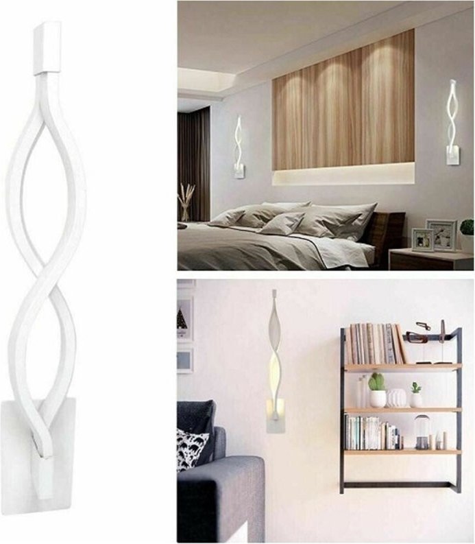 Trade Shop - APPLIQUE A LED LAMPADA DA PARETE 9 WATT IP20 720LM CCT SWITCH 6500K-4000K-3000K E16-3C -