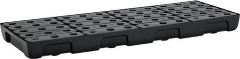 Regalwanne 36l L1295xB495xH95mm PE m.PE-Rost u.Leckanzeiger