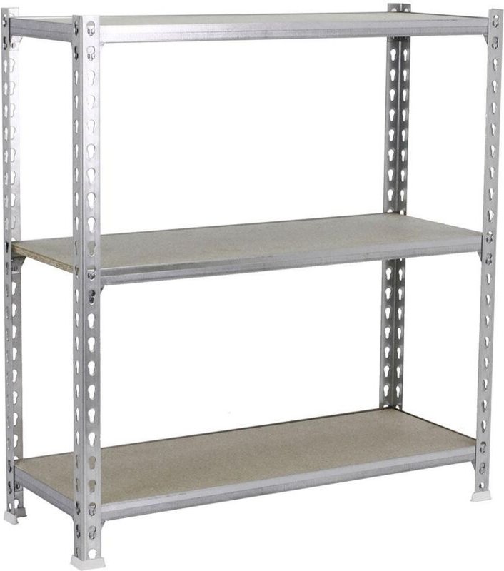 Simonrack Leichte Galva-Regal mit 3 Holzregalen