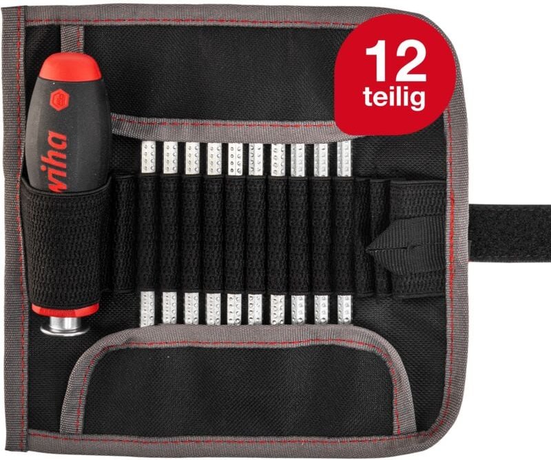 Schraubendreher mit Wechselklingen Set system 6 (03591), 12 tlg. für tiefliegende Schrauben, Innensechskant/Kreuz/TORX/S...