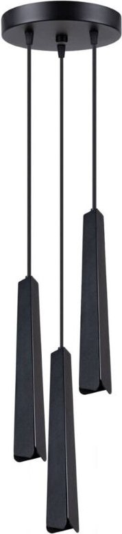 Prysm 3-flammige Cluster-Pendel-Deckenleuchte, Schwarz - Sollux