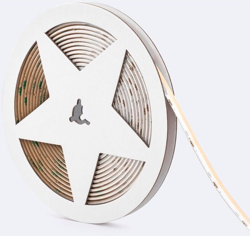 Efectoled - LED-Streifen 24V Wcob 256 LED/m 5m 10W/m 1100lm/m Breite 8mm Schnitt 3.2cm IP20 CRI90 4000K Neutralweiß