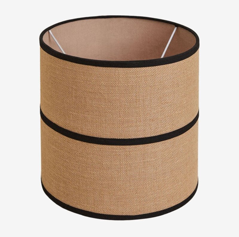 SKLUM Lampenschirm aus Jute und Baumwolle Olinda Schwarz Ø30 cm