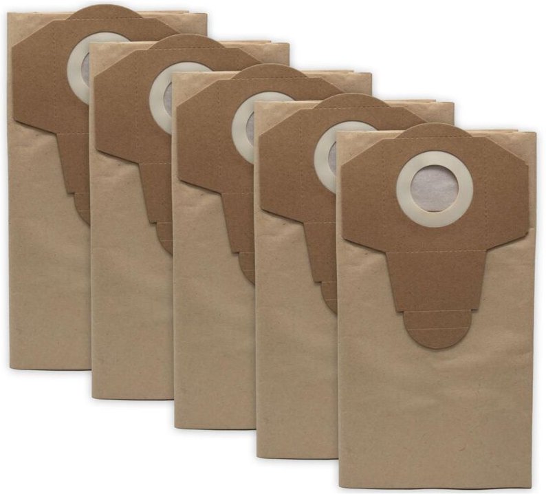 Grizzly Tools - Papierfilterbeutel 5er 30L passend für Einhell th-vc 1820 s Staubsaugerbeutel