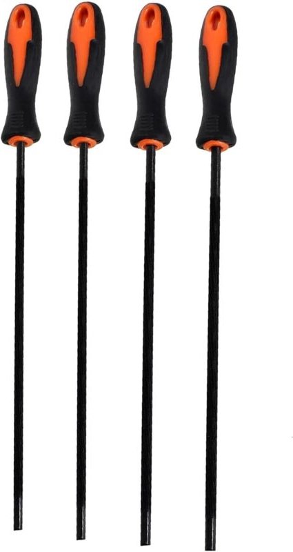 Bluedeer - 4 Stück Feile für kettensäge,Feile,Kettensägefeile,Kettensäge Feilen,Feilen Set Mit Griff, Gibt es 4Größen vo...