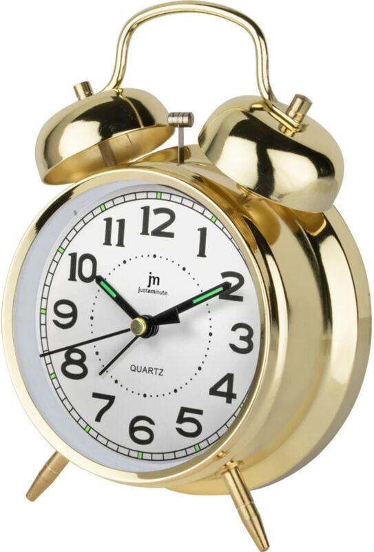 Lowell Justaminute JA7041G Wecker Quarzwecker Gold, Weiß