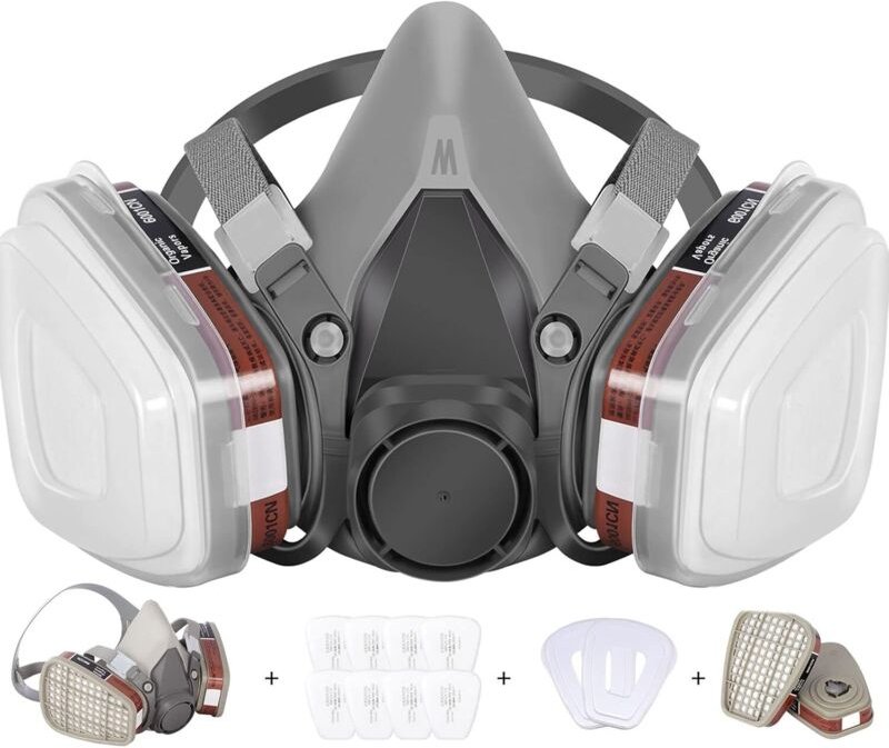 Wiederverwendbare Halbmaske – 6200 Halbmasken-Atemschutzgerät, zum Malen, Staub und Formaldehyd, Schleifen, Polieren, Sp...