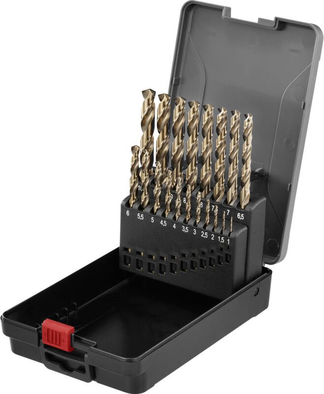 Toolcraft - TO-9913155 HSSE-Co 5 Metall-Spiralbohrer-Set 19teilig 1.0 – 10.0 mm Zylinderschaft 1 Set