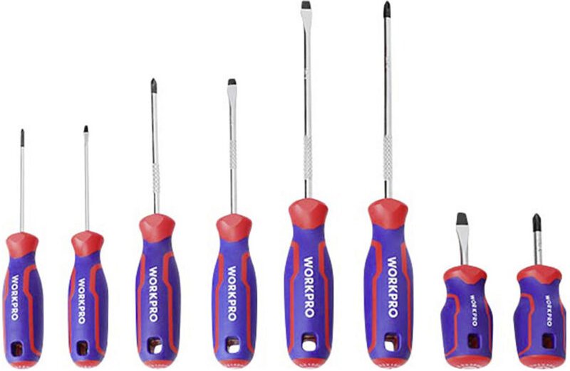 8 tlg Universal Schraubendreher-Set PH0, PH1, PH2 - Workpro