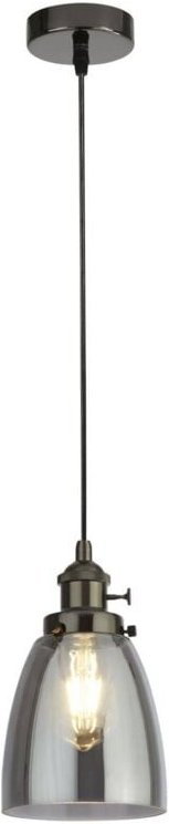 1 Lichtanhänger Schwarzchrom, Rauchglas, E27 - Searchlight