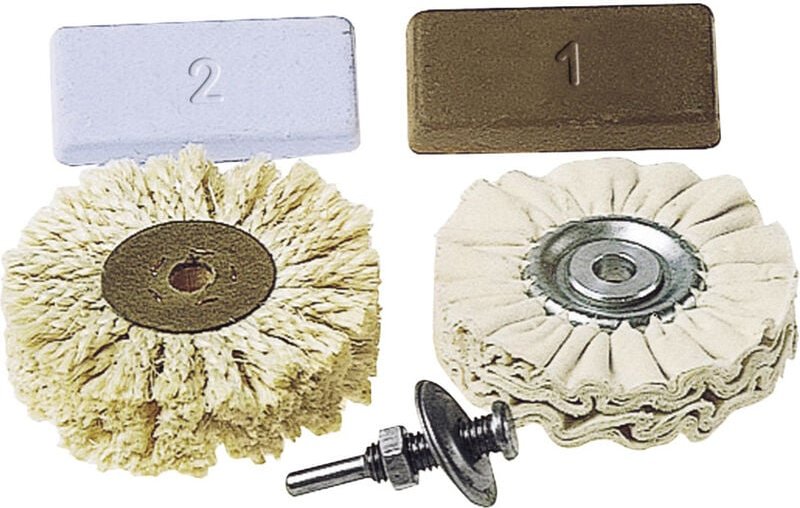 Wolfcraft - i Profi-Polier-Set i 2179000 i 6-tlg., geeignet für NE-Metall, Holz, Kunststoff, Blech, Karosserie, Kunststo...
