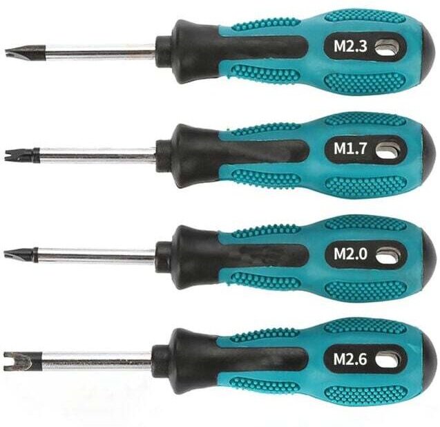 Ulisem 4-teiliges Schraubendreher-Set, magnetische Schraubendreher-Bits, U-förmiger, fester Gabeltyp, magnetischer Schli...