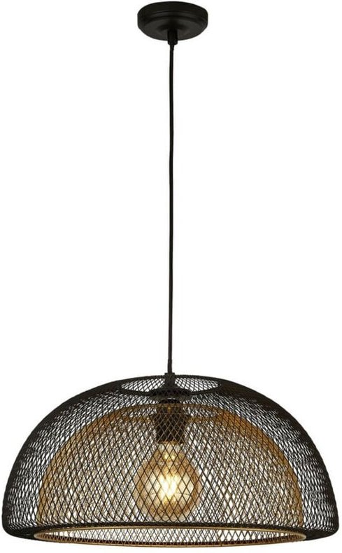 Suchscheinwerfer Honeycomb 1 Light Double Layered Mesh Anhänger, schwarz außen mit gold innen