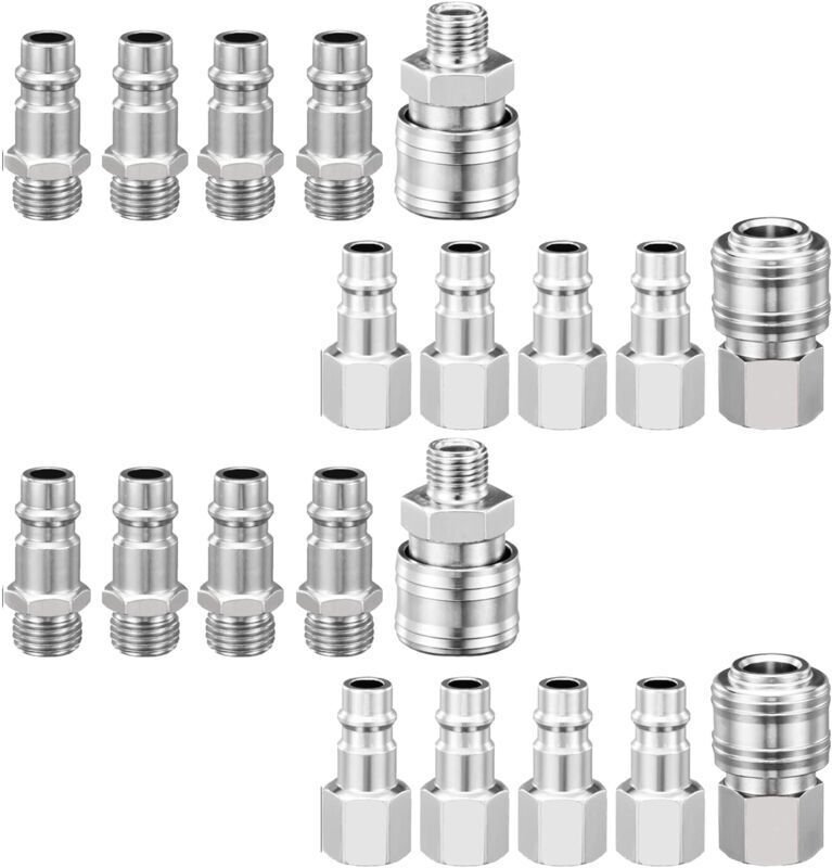 1/4"-BSP-Schnellkupplung für Pneumatik, 20 Stück, europäische Kompressorkupplung, Kompressorkupplung für Pneumatikschläu...