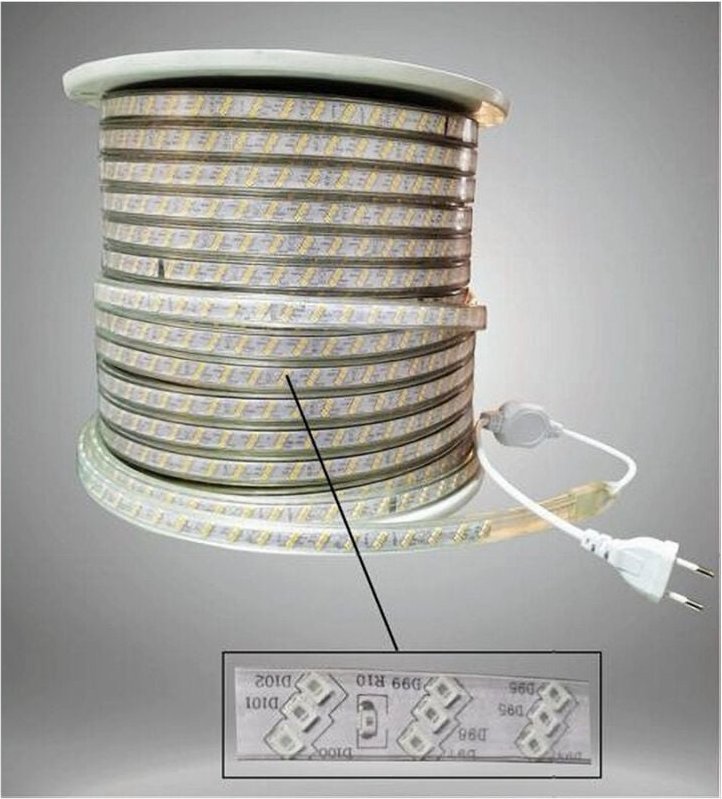 Trade Shop - led streifen 220V 2835 180 led spule 100 meter IP65 grünes licht 2835-220V-180V -
